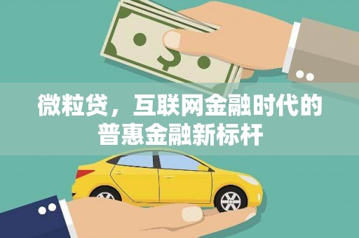 二七微粒贷，互联网金融时代的普惠金融新标杆