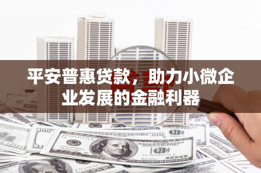 二七平安普惠贷款，助力小微企业发展的金融利器