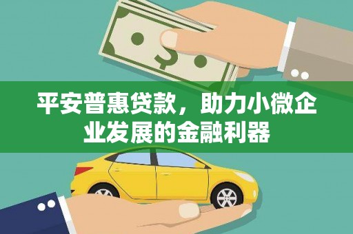 二七平安普惠贷款，助力小微企业发展的金融利器